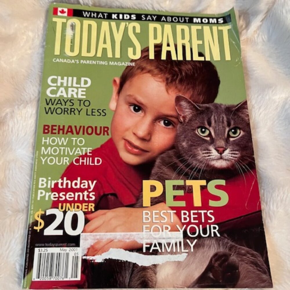2/$25 Today's Parent Canada's Parenting Magazine May 2001 Vol 18 No 4 Vintage